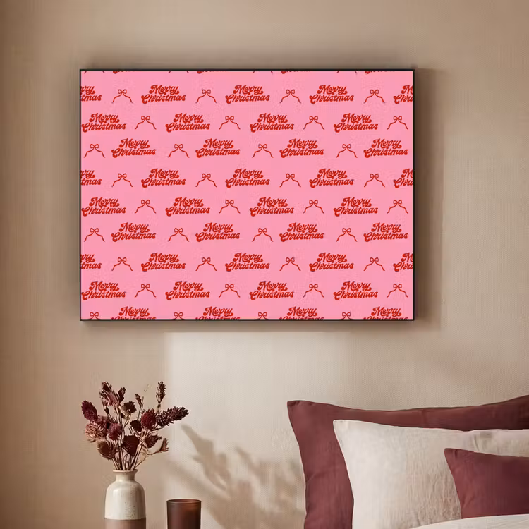 Art Frame - Text – Schleife – Rot – Rosa — 2