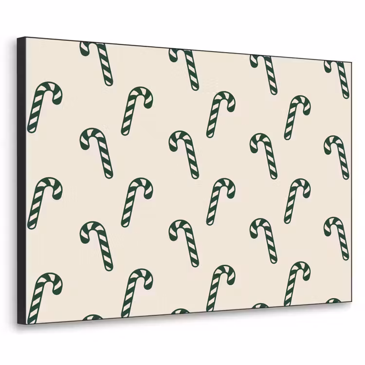 Art Frame - Weihnachten – Grün – Creme – Zuckerstange — 1