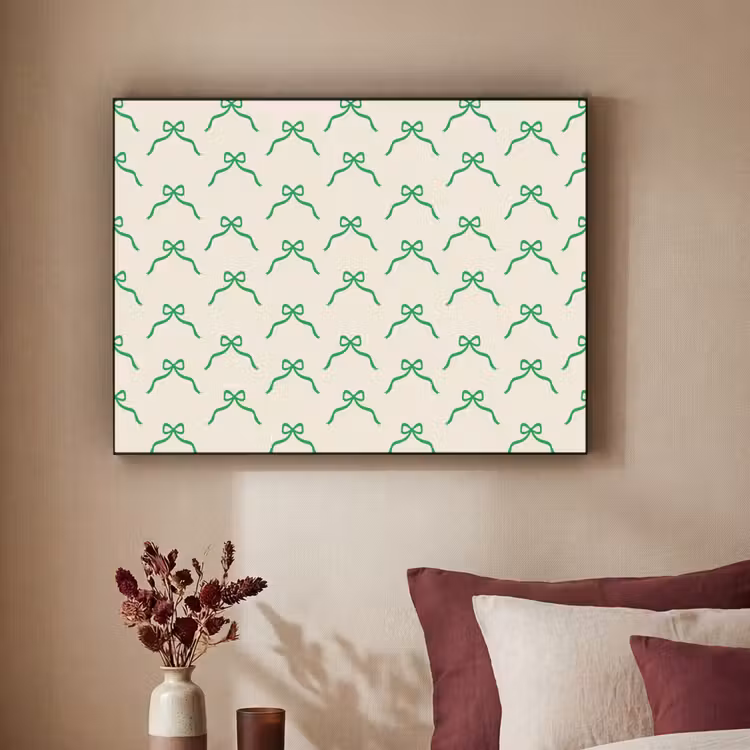 Art Frame - Schleife – Creme – Grün – Weihnachten — 2