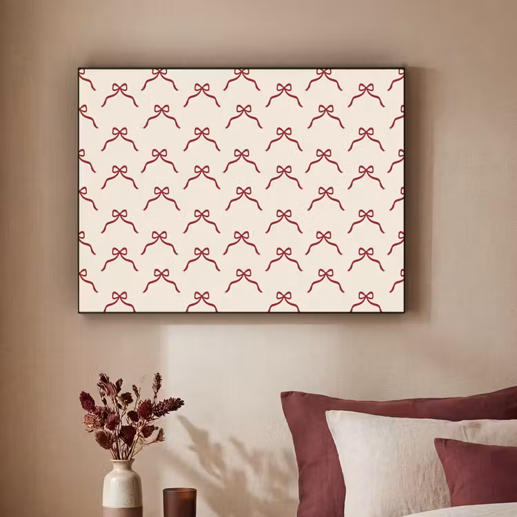 Art Frame - Schleife – Rot – Creme – Weihnachten — 2