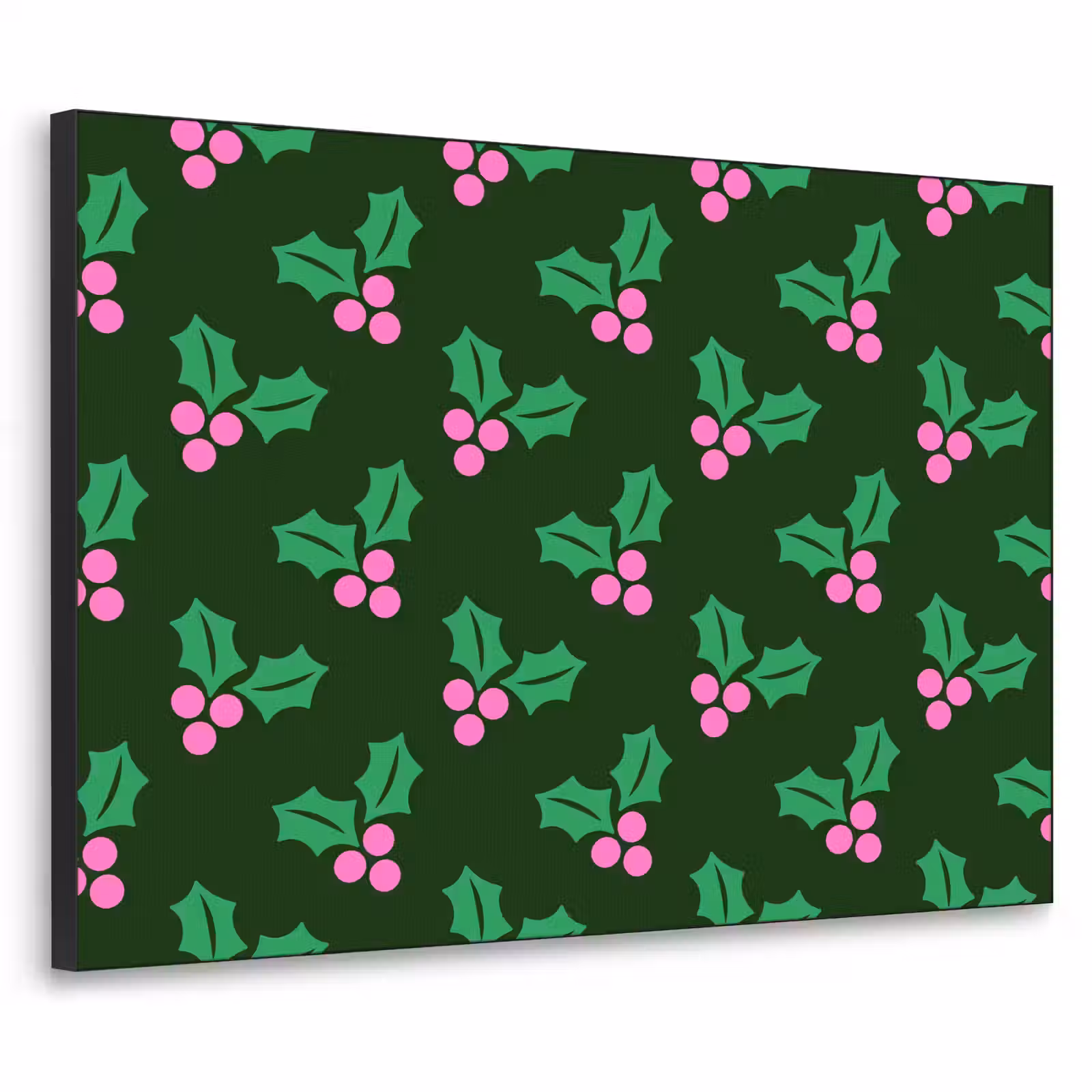 Art Frame - Stechpalme – Grün – Rosa – Weihnachten — 1