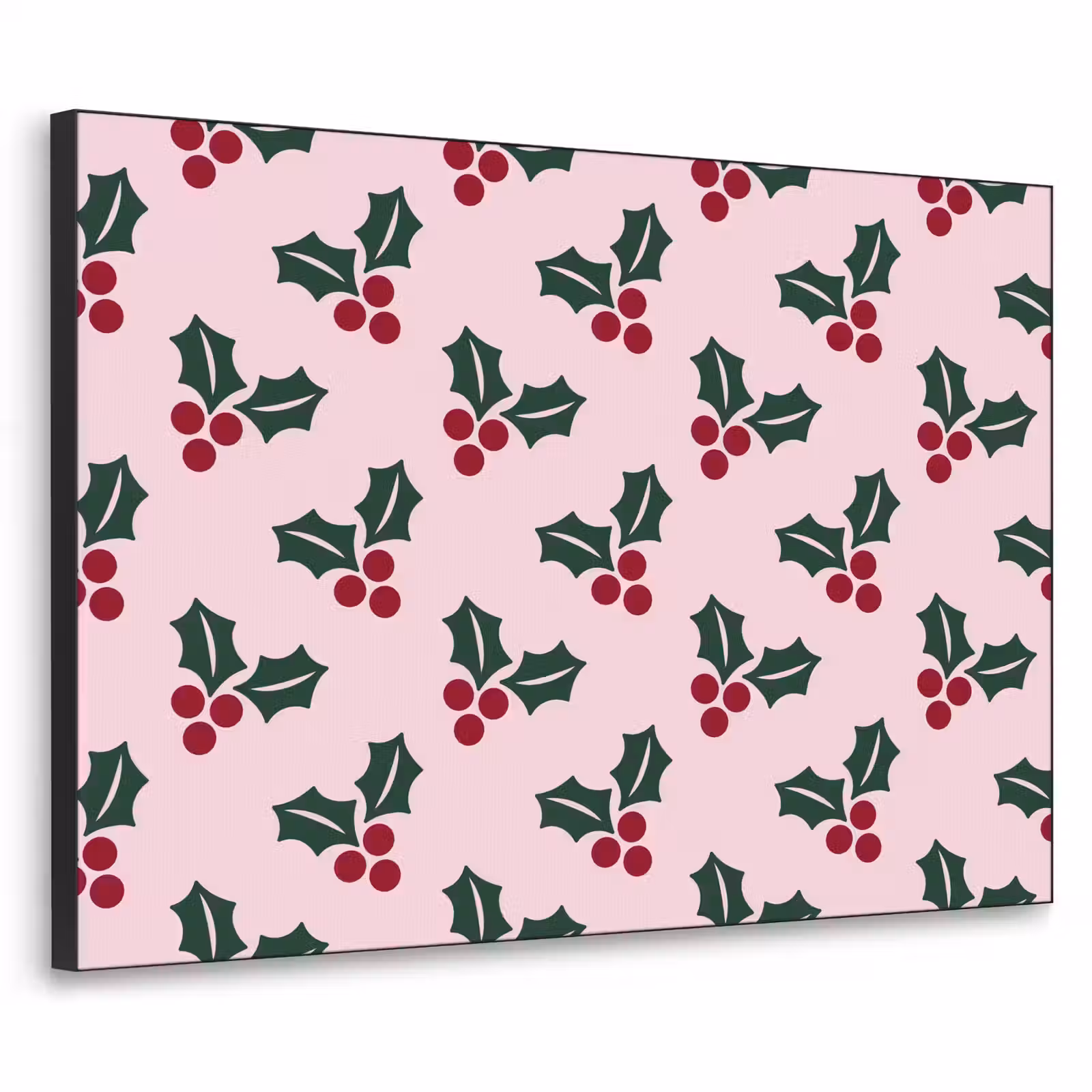 Art Frame - Weihnachten – Stechpalme – Grün – Rosa — 1