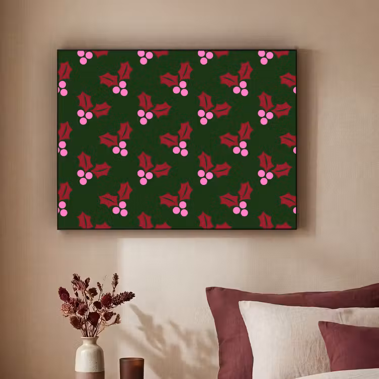 Art Frame - Neon – Stechpalme – Weihnachten — 2