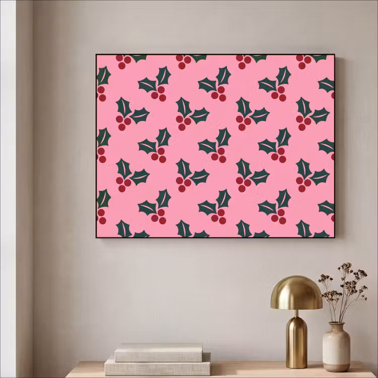 Art Frame - Rosa – Weihnachten – Stechpalme — 4