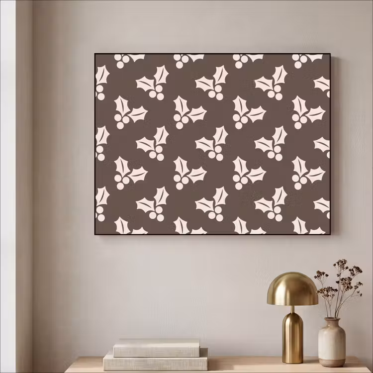 Art Frame - Stechpalme – Braun – Weihnachten — 4