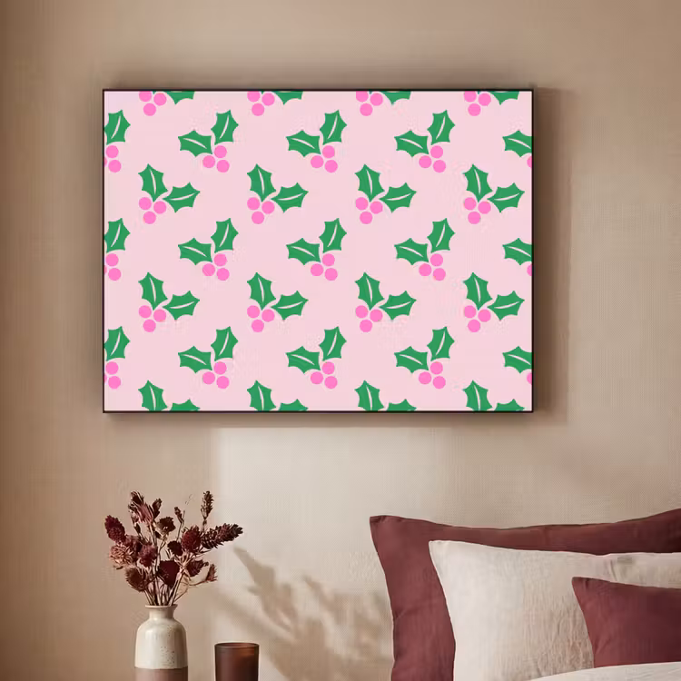Art Frame - Weihnachten – Stechpalme – Rosa — 2