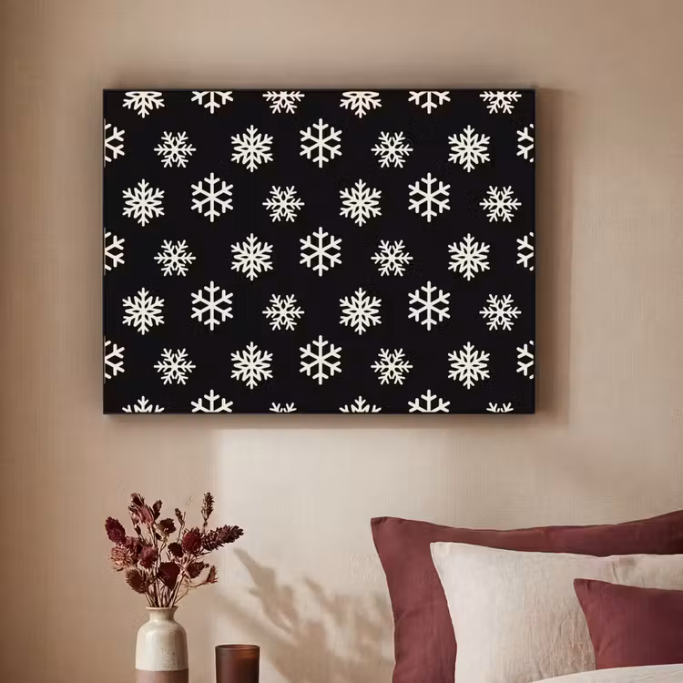 Art Frame - Schneeflocke – Schwarz – Weiß – Weihnachten — 2