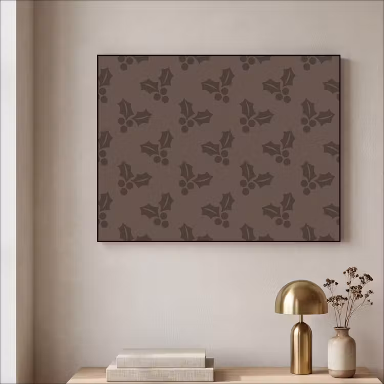 Art Frame - Stechpalme – Weihnachten – Braun — 4