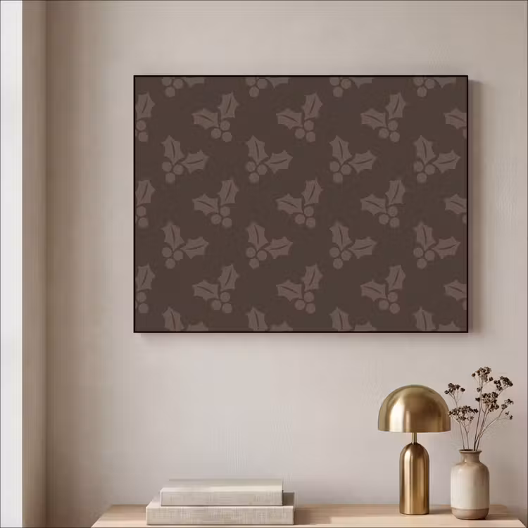 Art Frame - Weihnachten – Stechpalme – Braun — 4