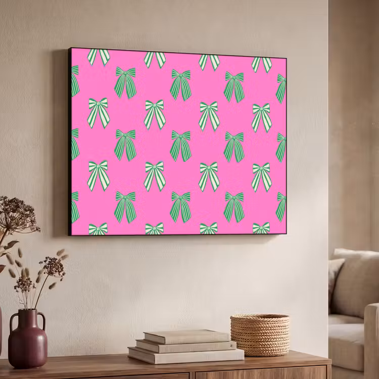 Art Frame - Schleifen – Weihnachten – Neon – Rosa – Grün — 3