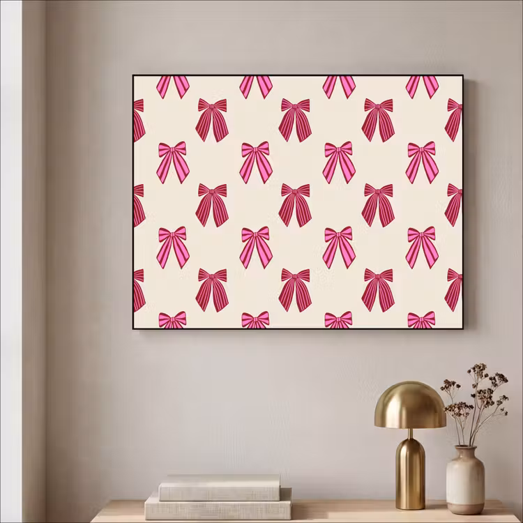 Art Frame - Schleifen – Weihnachten – Rosa – Cremefarben — 4