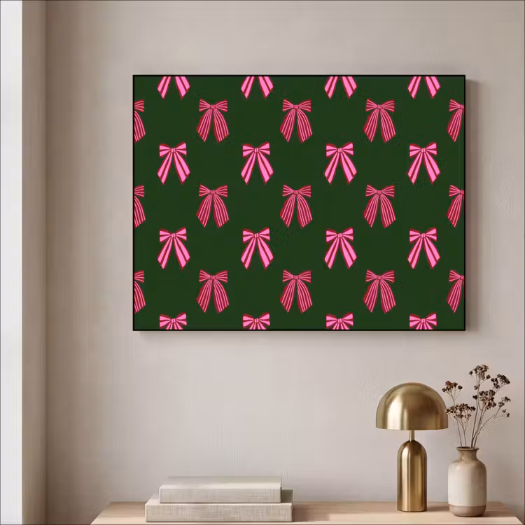 Art Frame - Schleifen – Weihnachten – Rosa – Grün — 4