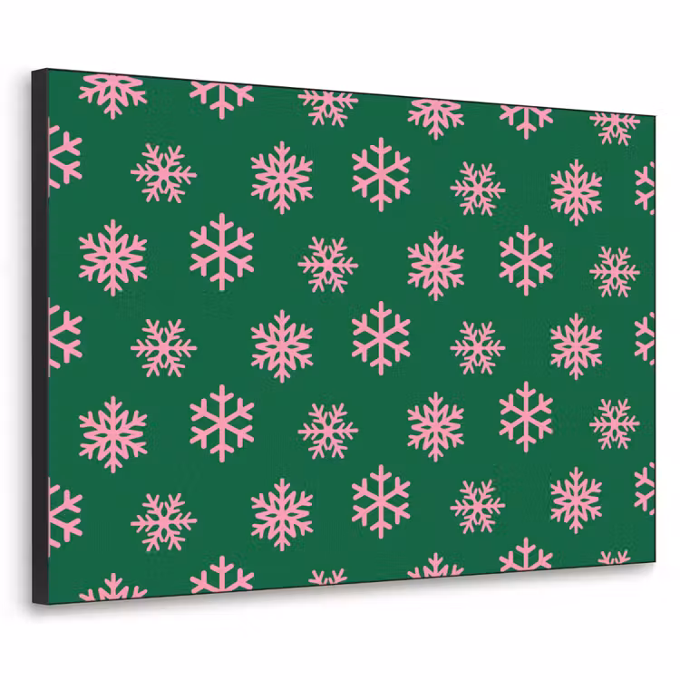 Art Frame - Schneeflocke – Grün – Rosa – Weihnachten — 1