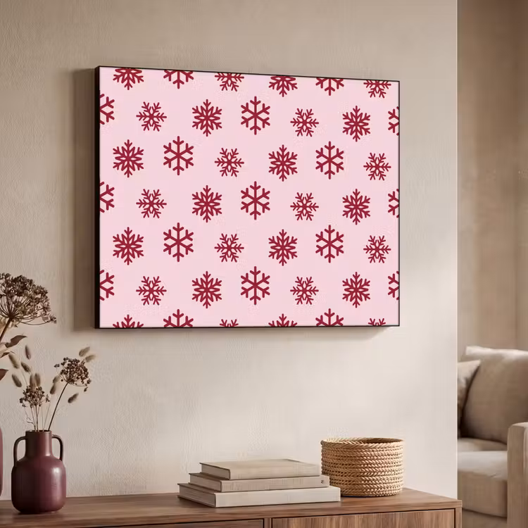 Art Frame - Schneeflocke – Rosa – Rot – Weihnachten — 3