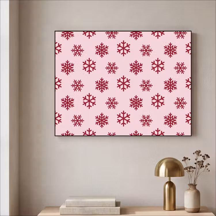 Art Frame - Schneeflocke – Rosa – Rot – Weihnachten — 4