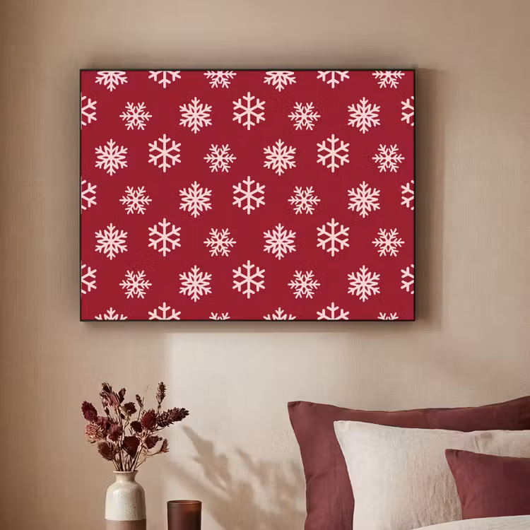 Art Frame - Schneeflocke – Rot – Rosa – Weihnachten — 2