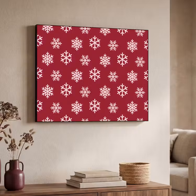 Art Frame - Schneeflocke – Rot – Rosa – Weihnachten — 3