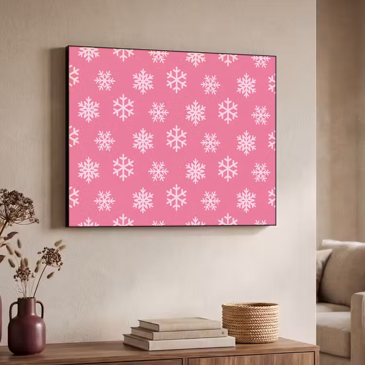 Art Frame - Schneeflocke – Weihnachten – Rosa — 3