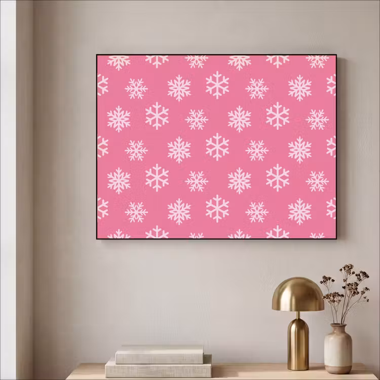 Art Frame - Schneeflocke – Weihnachten – Rosa — 4
