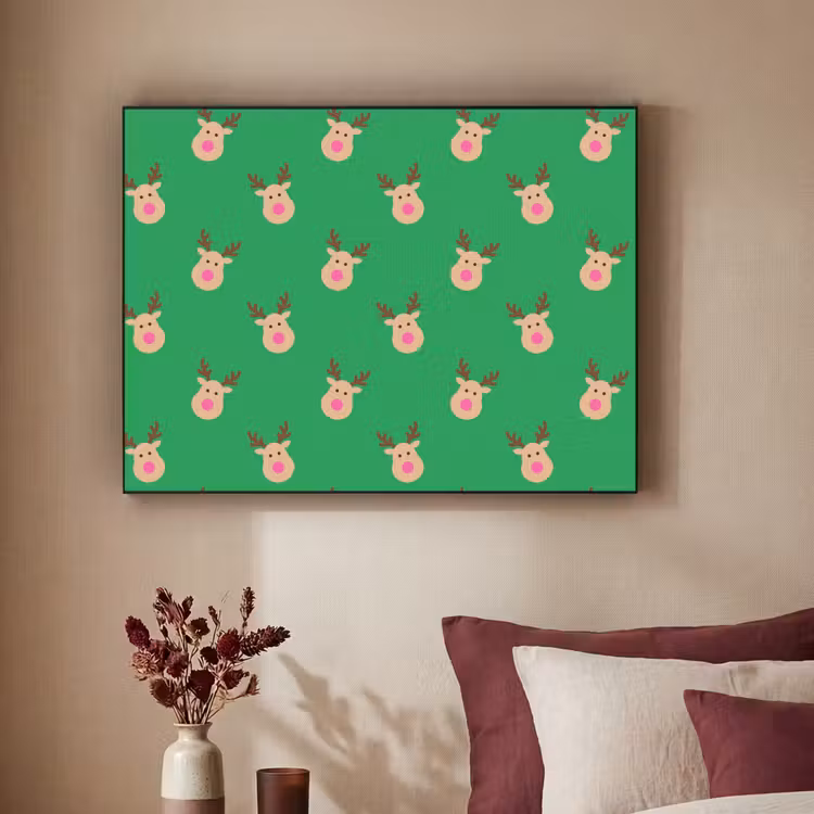 Art Frame - Rentiere – Weihnachten – Neon – Grün — 2