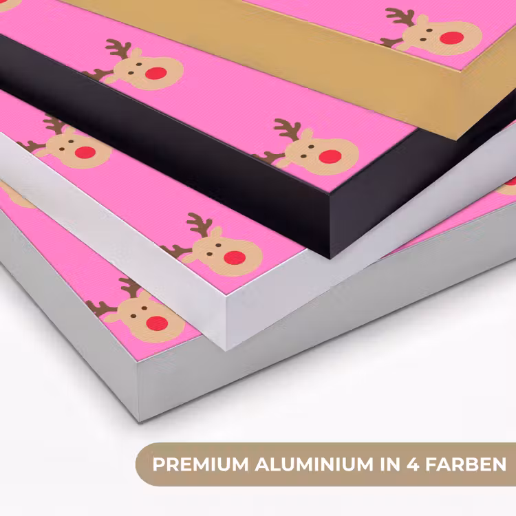 Art Frame - Rentiere – Weihnachten – Neon – Rosa — 5