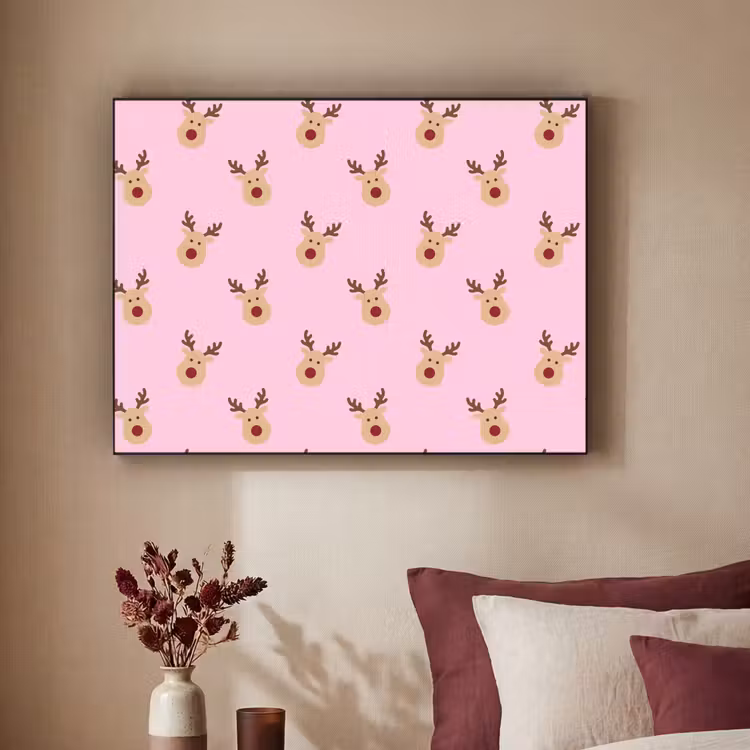 Art Frame - Rentiere – Weihnachten – Rosa — 2