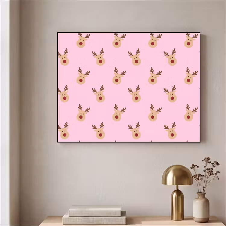 Art Frame - Rentiere – Weihnachten – Rosa — 4
