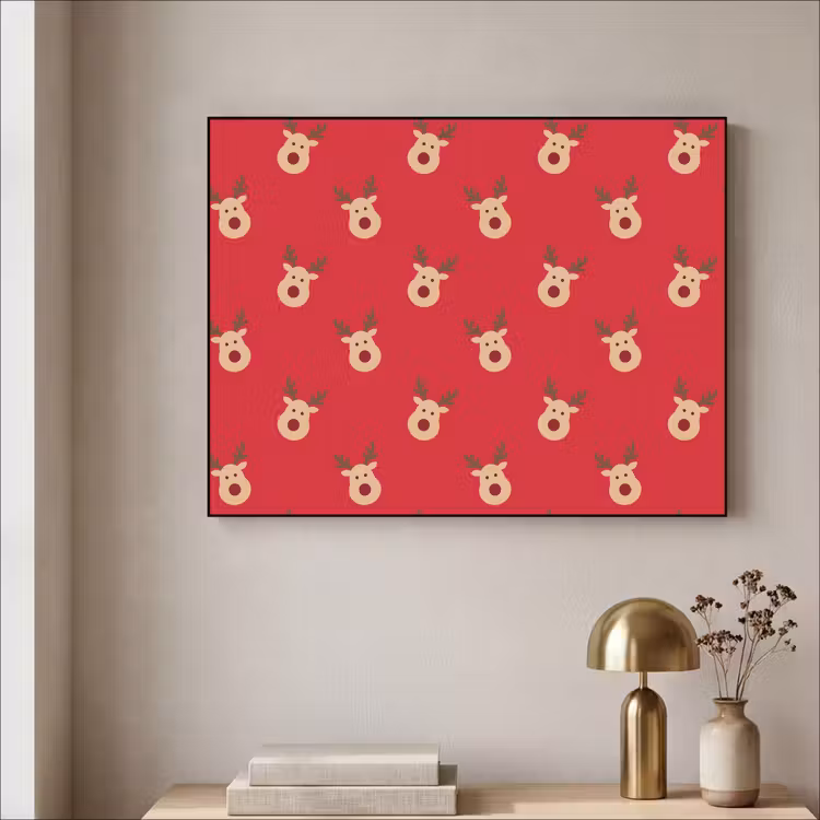 Art Frame - Rentiere – Weihnachten – Rot — 4