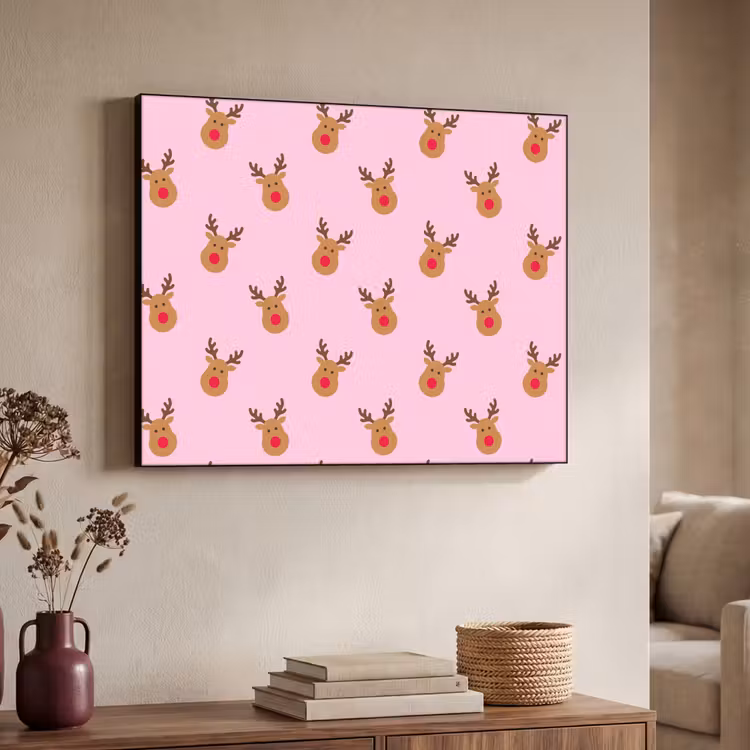 Art Frame - Rentiere – Weihnachten – Rosa – Rot — 3