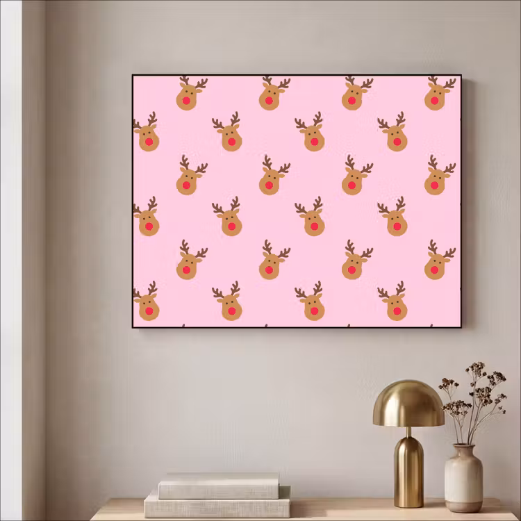 Art Frame - Rentiere – Weihnachten – Rosa – Rot — 4