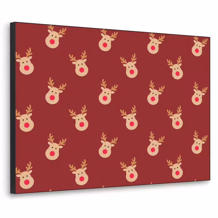 Art Frame - Rentiere – Weihnachten – Rot – Braun — 1
