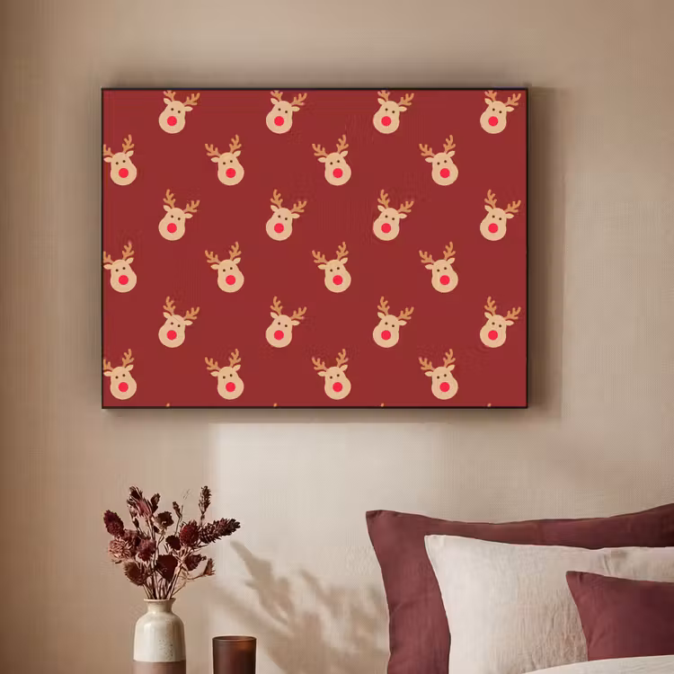 Art Frame - Rentiere – Weihnachten – Rot – Braun — 2