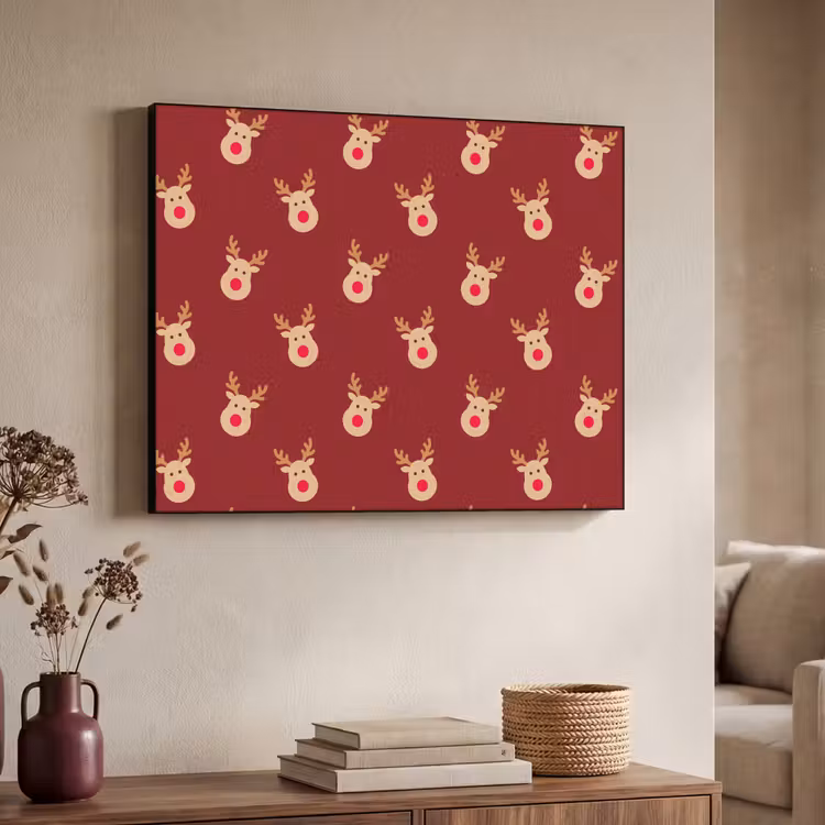 Art Frame - Rentiere – Weihnachten – Rot – Braun — 3