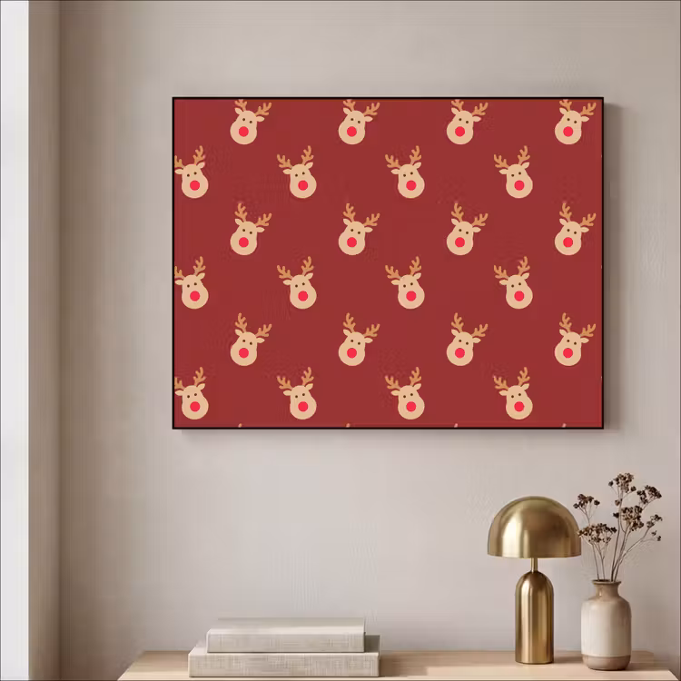 Art Frame - Rentiere – Weihnachten – Rot – Braun — 4