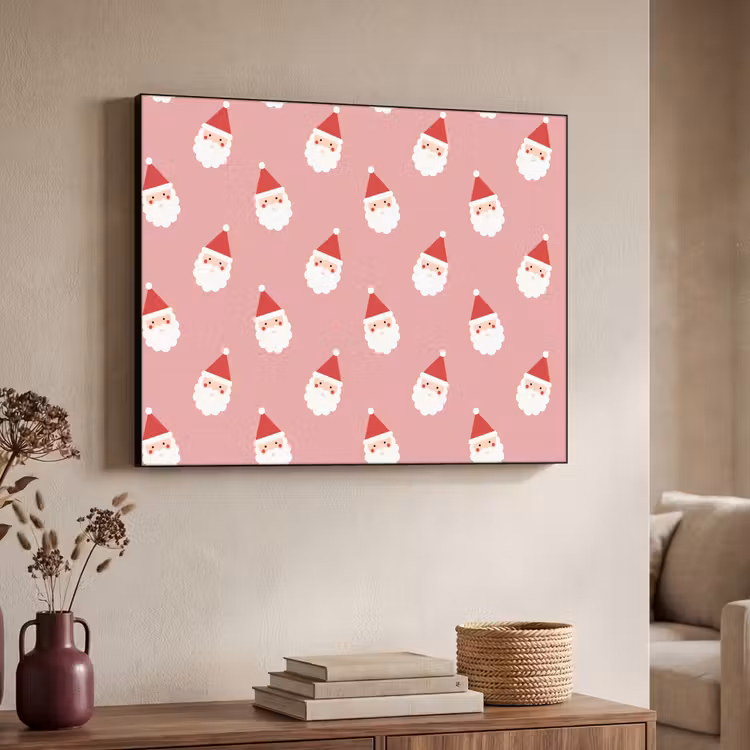 Art Frame - Weihnachten – Weihnachtsmann – Rosa — 3