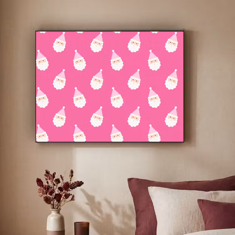 Art Frame - Weihnachtsmann – Weihnachten – Neon – Rosa — 2