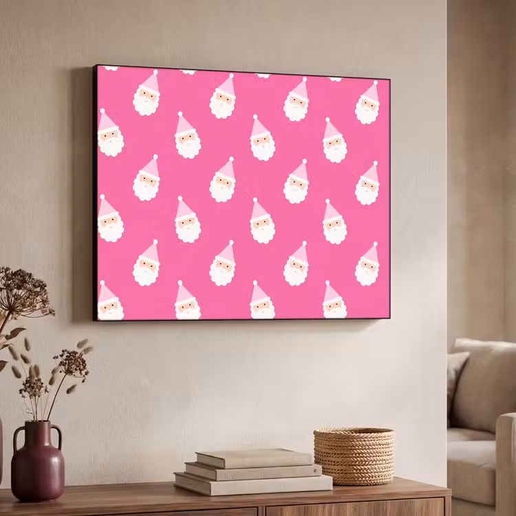 Art Frame - Weihnachtsmann – Weihnachten – Neon – Rosa — 3
