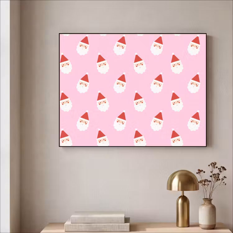 Art Frame - Weihnachtsmann – Weihnachten – Rosa — 4