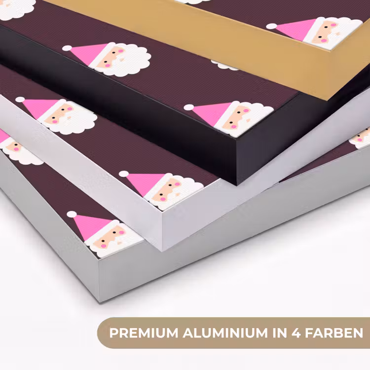Art Frame - Weihnachtsmann – Weihnachten – Rosa – Burgunderrot — 5