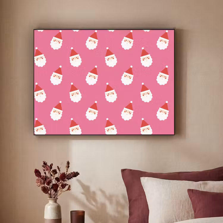 Art Frame - Weihnachtsmann – Weihnachten – Rot – Rosa — 2