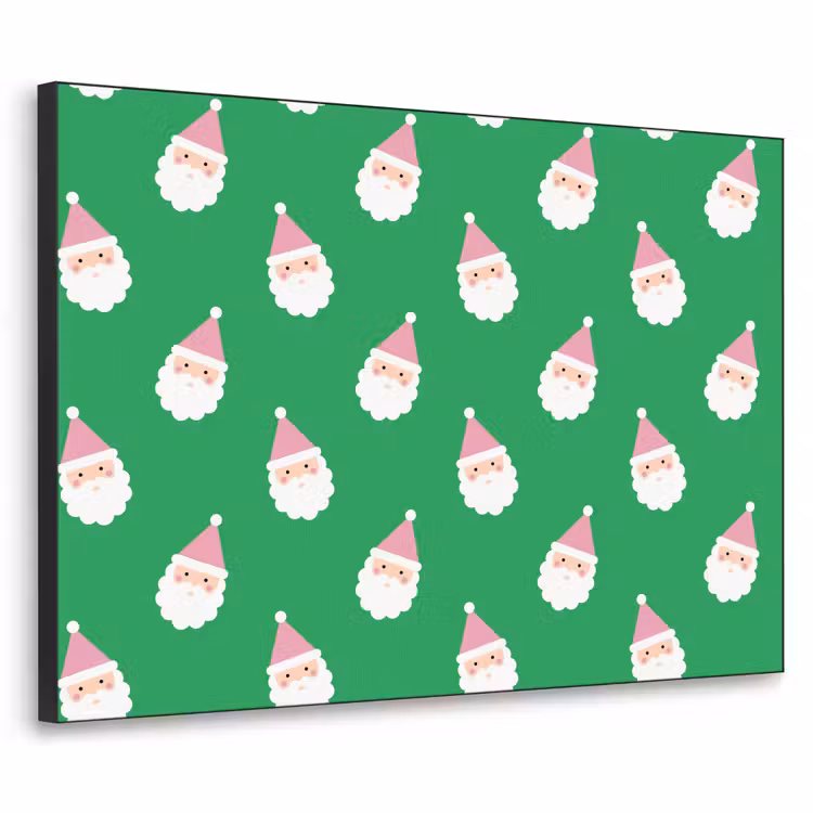 Art Frame - Weihnachtsmann – Weihnachten – Rosa – Grün — 1