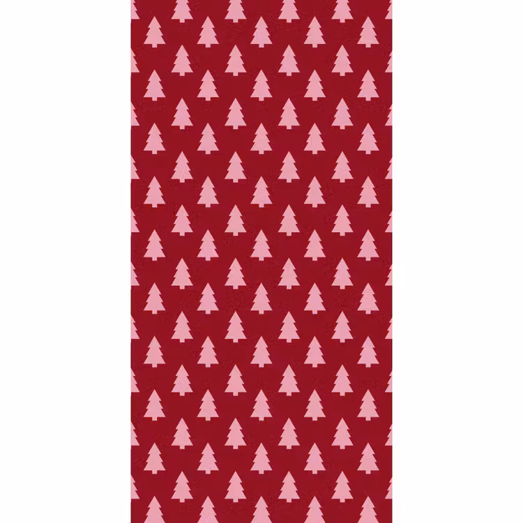 Tapete - Weihnachtsbaum – Burgunderrot – Rosa — 2
