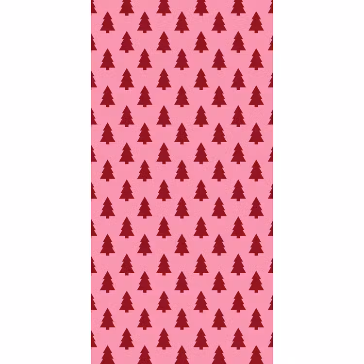Tapete - Weihnachtsbaum – Rot – Rosa — 2