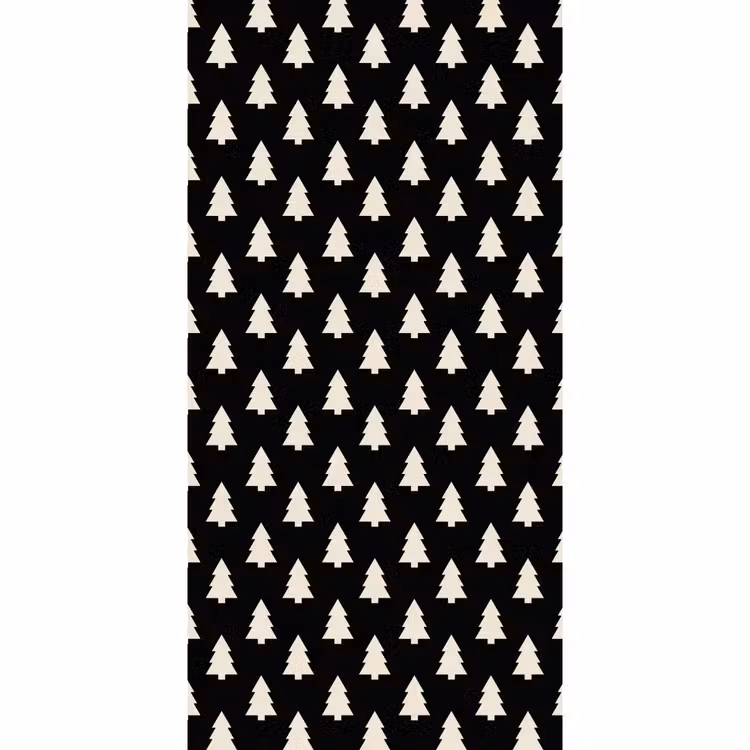 Tapete - Weihnachtsbaum – Schwarz – Weiß — 2