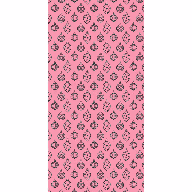 Tapete - Weihnachtskugel – Grün – Rosa — 2