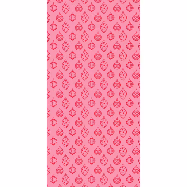 Tapete - Weihnachtskugel – Rosa – Rot — 2
