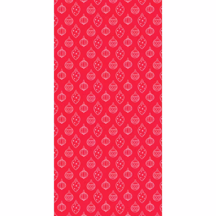 Tapete - Weihnachtskugel – Rot – Rosa — 2