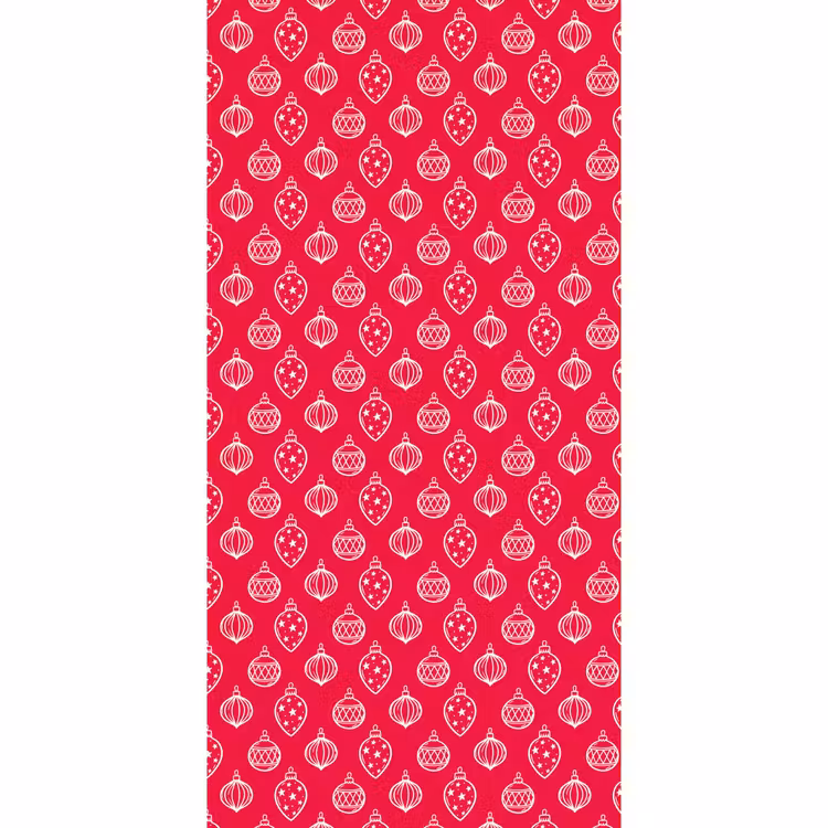 Tapete - Weihnachtskugel – Rot – Weiß — 2