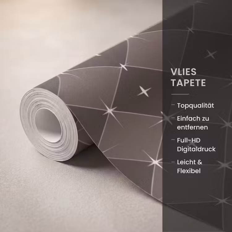 Tapete - Stern – Braun – Taupe – Weihnachten — 3