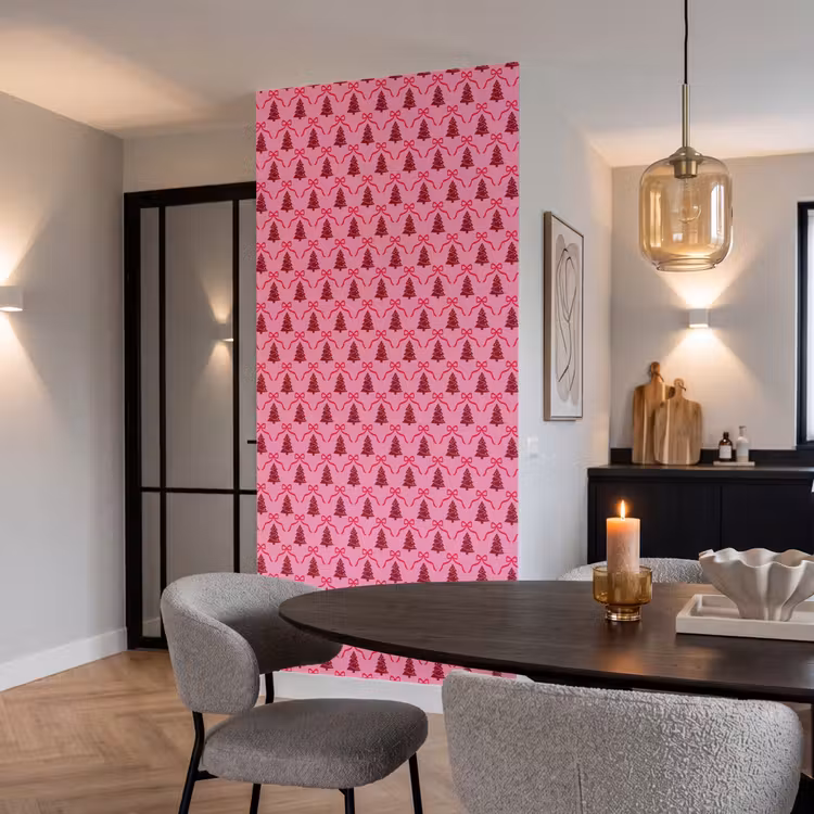 Tapete - Weihnachten – Rot – Rosa – Schleife — 5